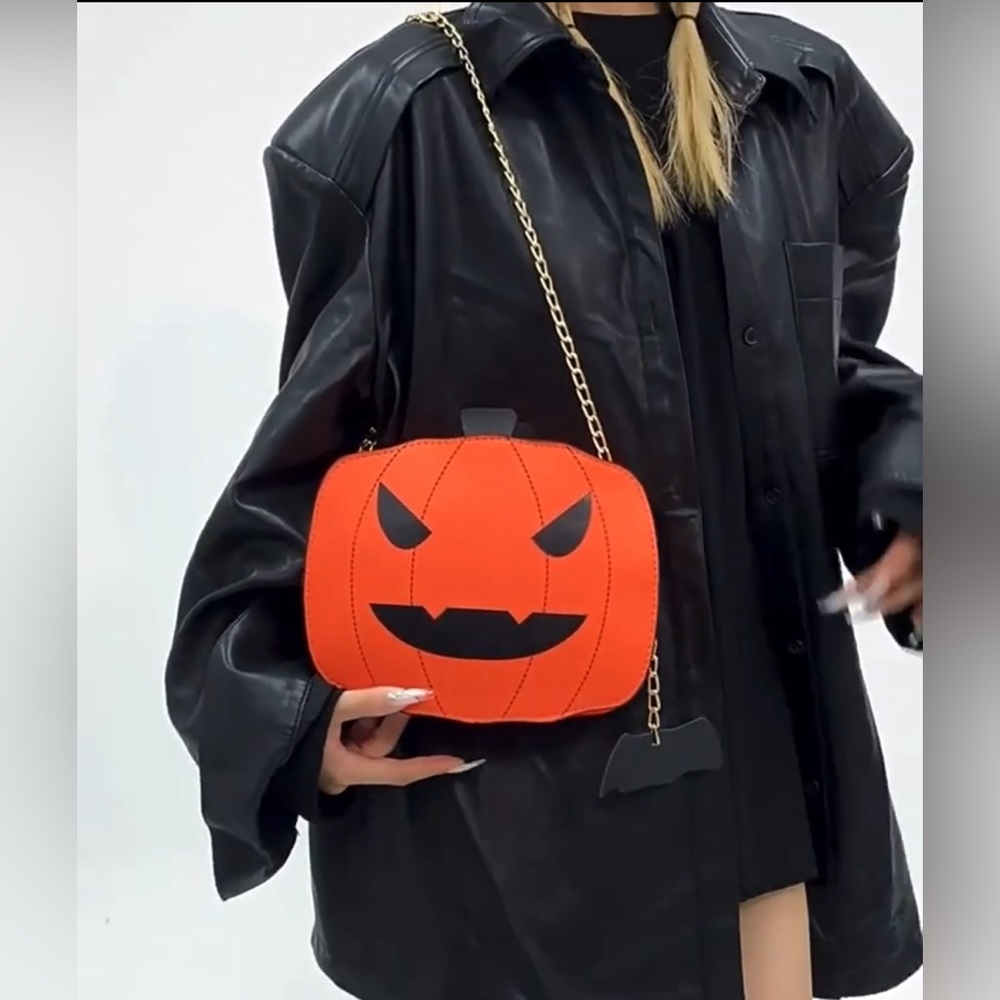 Jack O' Lantern Pumpkin Crossbody Bag! Ghost Clips! Halloween costume! Bundle!